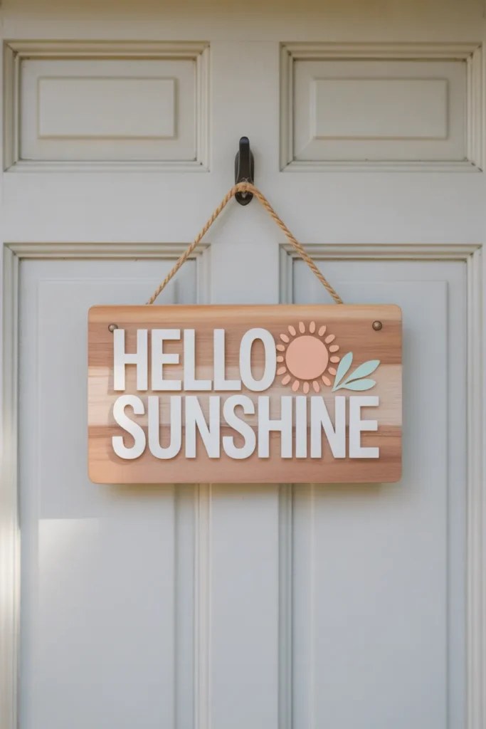Cozy summer door hanger ideas featuring sweet summery scents and textures