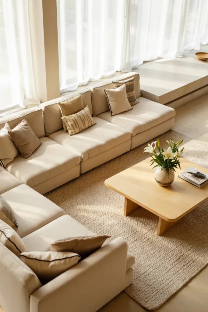 Trendy summer living room ideas with metallic accents and textures