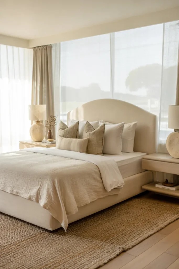Contemporary furniture selection reflecting luxury guest suite ideas