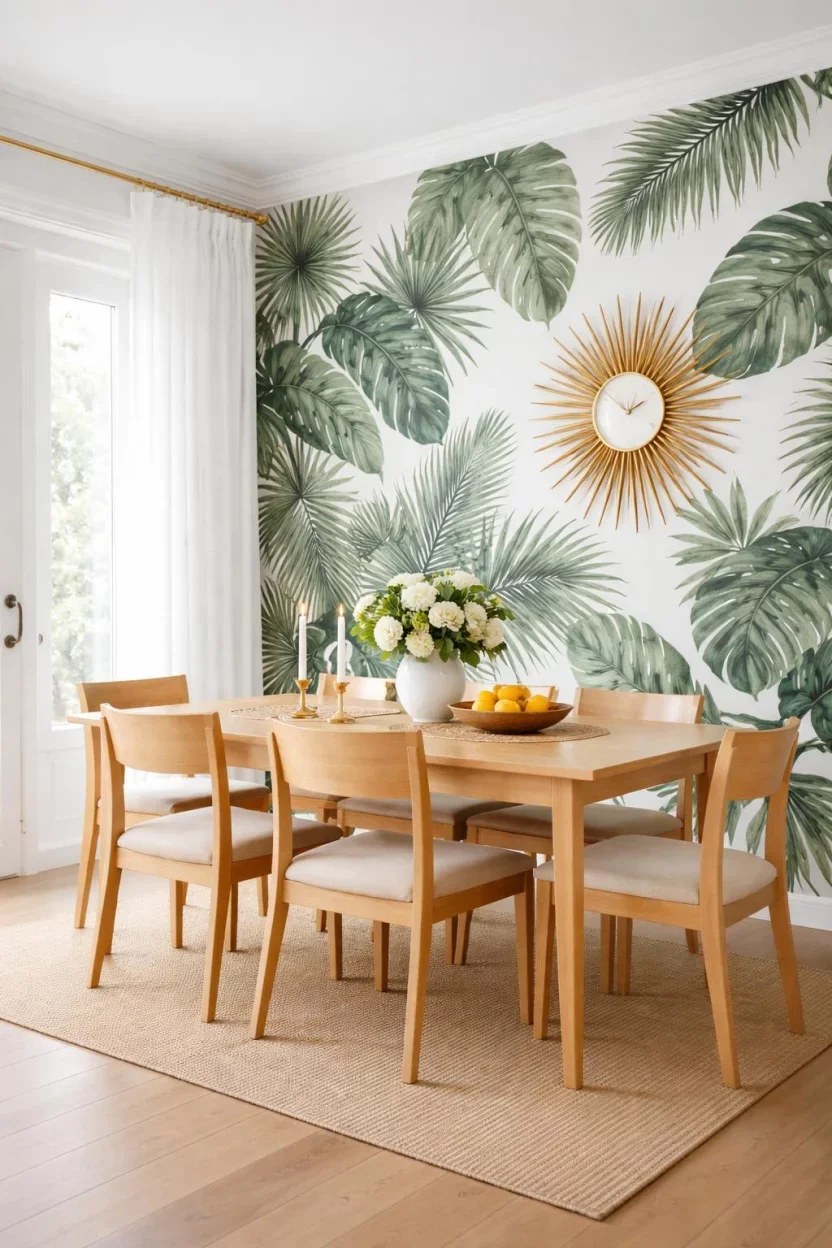 Whimsical green dining room ideas highlighting playful decor