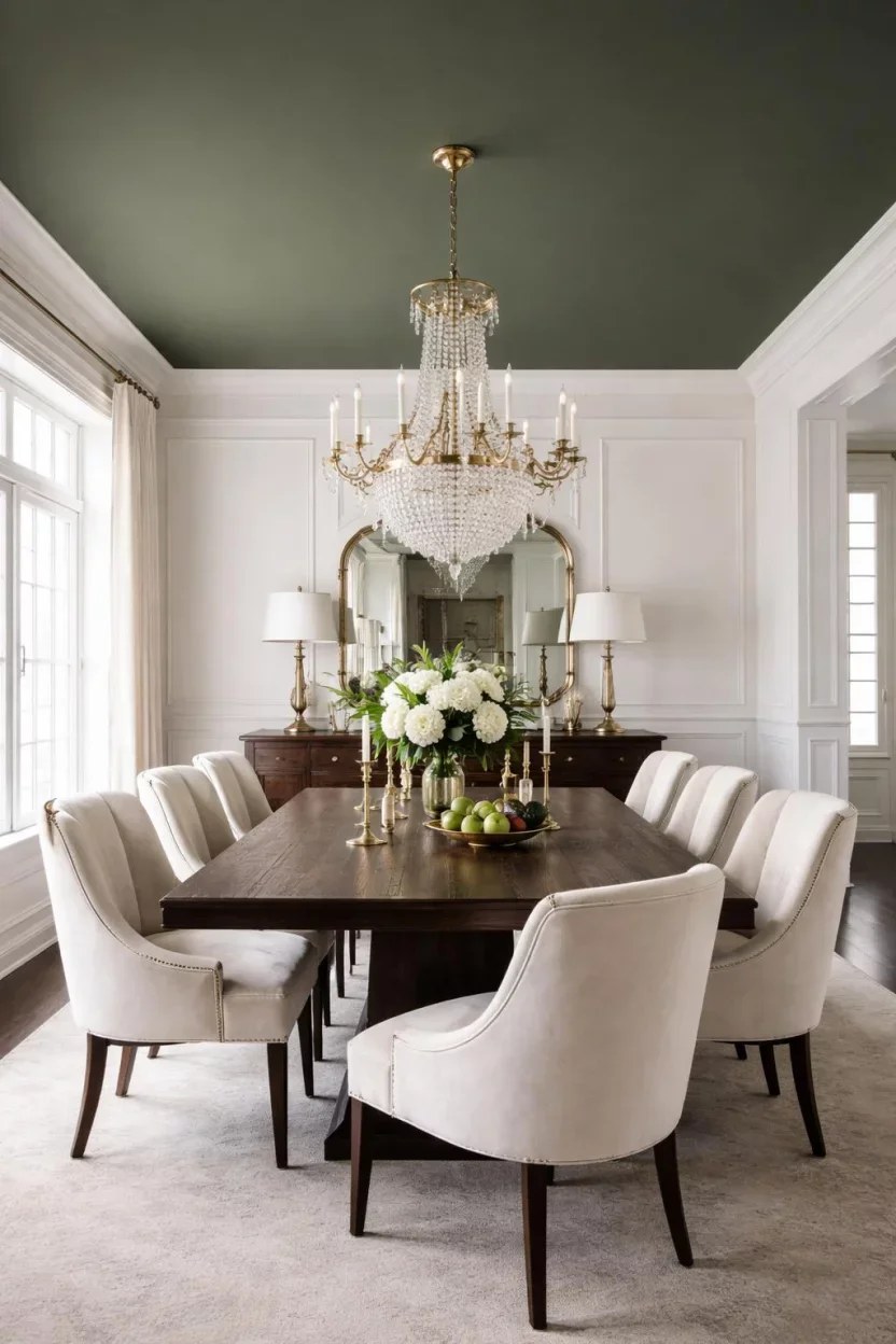 Modern green dining room ideas with sleek furniture designs