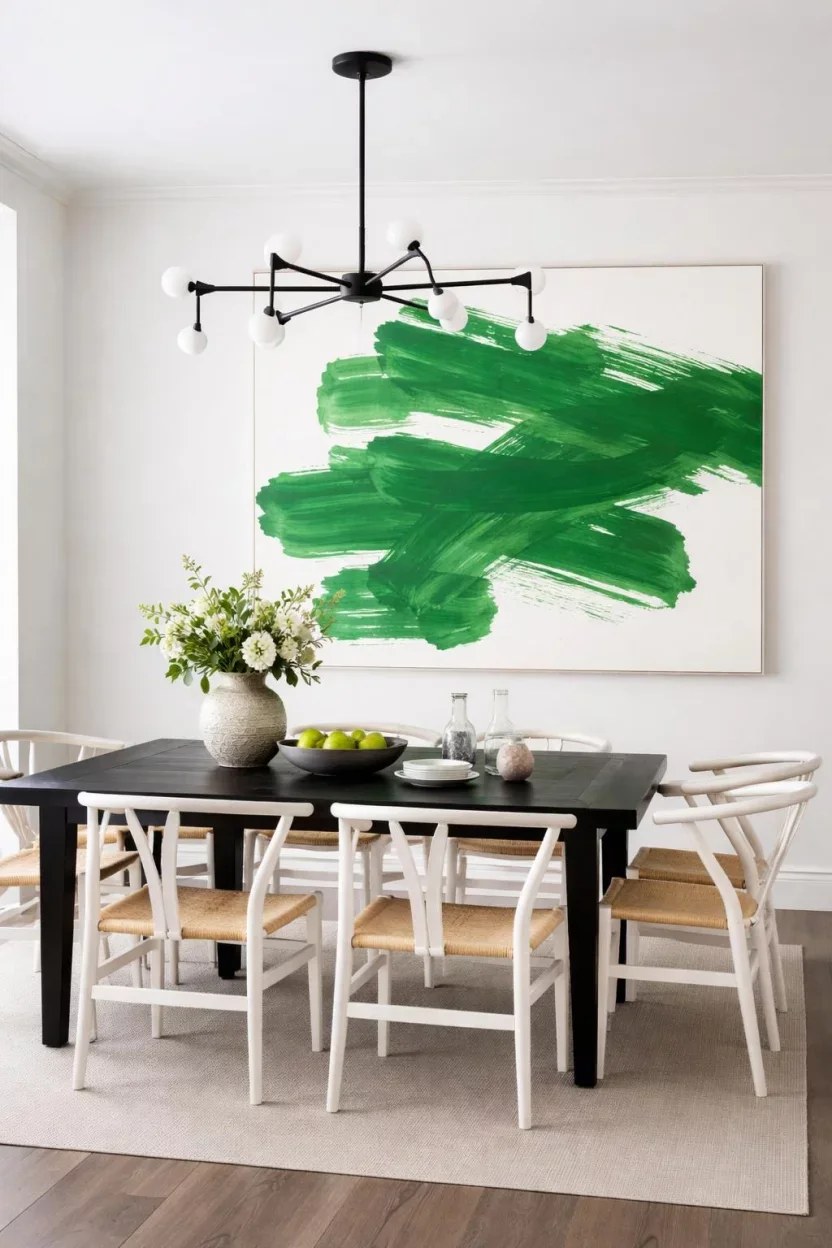 Vintage-inspired green dining room ideas with elegant table settings