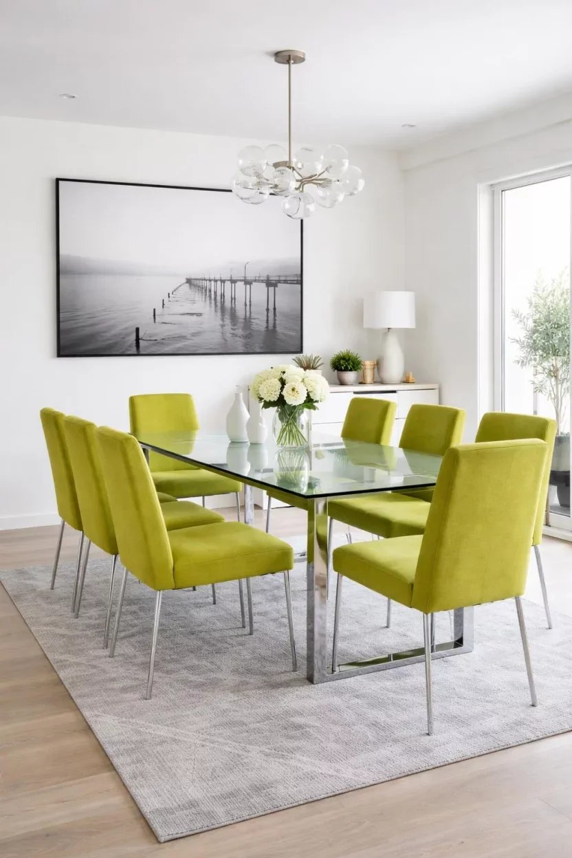 Serene green dining room ideas integrating nature indoors