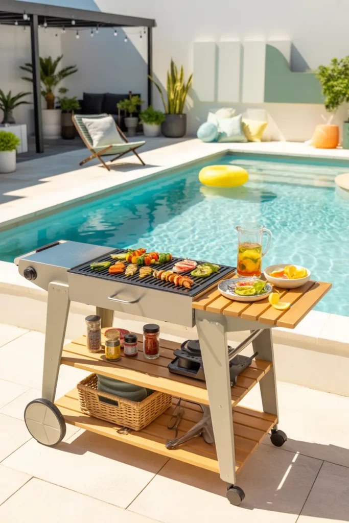 Functional outdoor BBQ station ideas for entertaining guests outdoors