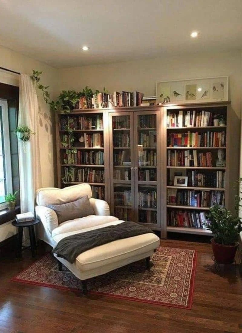 Soft colors and fabrics create a cozy earthy palette.