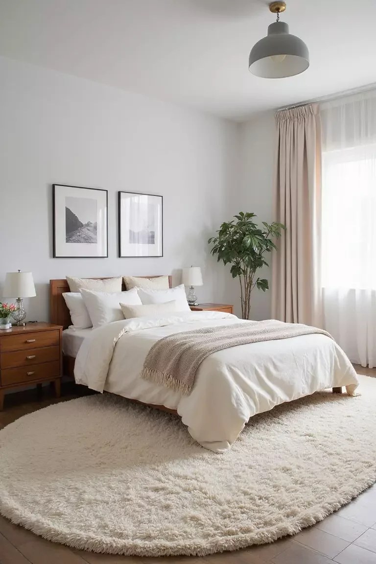 Nautical theme promotes serene coastal bedroom vibes.