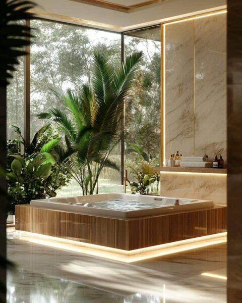 15 Inspiring Modern Jacuzzi Bathroom Designs You’ll Love