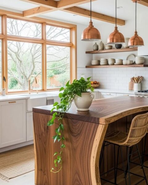 Transform Your Kitchen with Warm Rustic Ideas Featuring Wood Beams and Natural Light