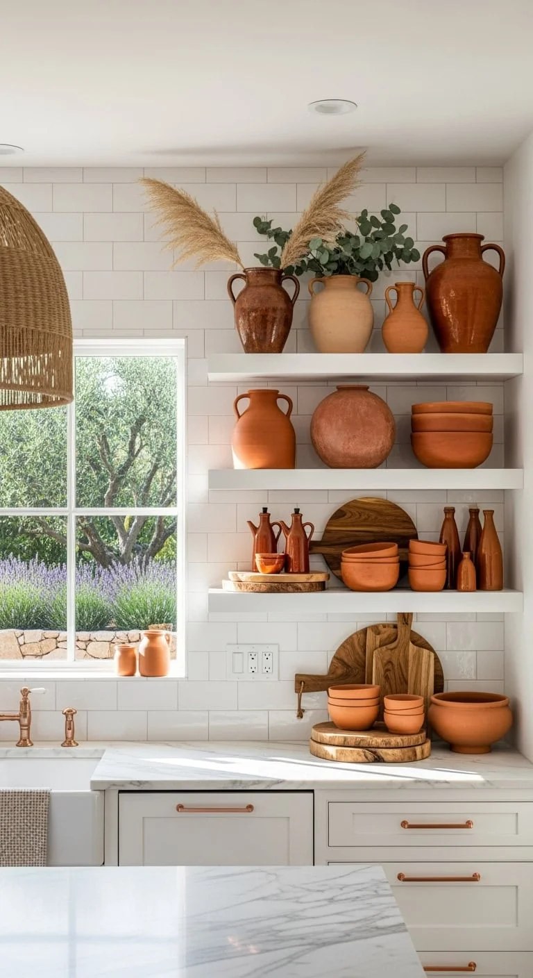Handcrafted items adding warmth to a personalized rustic kitchen