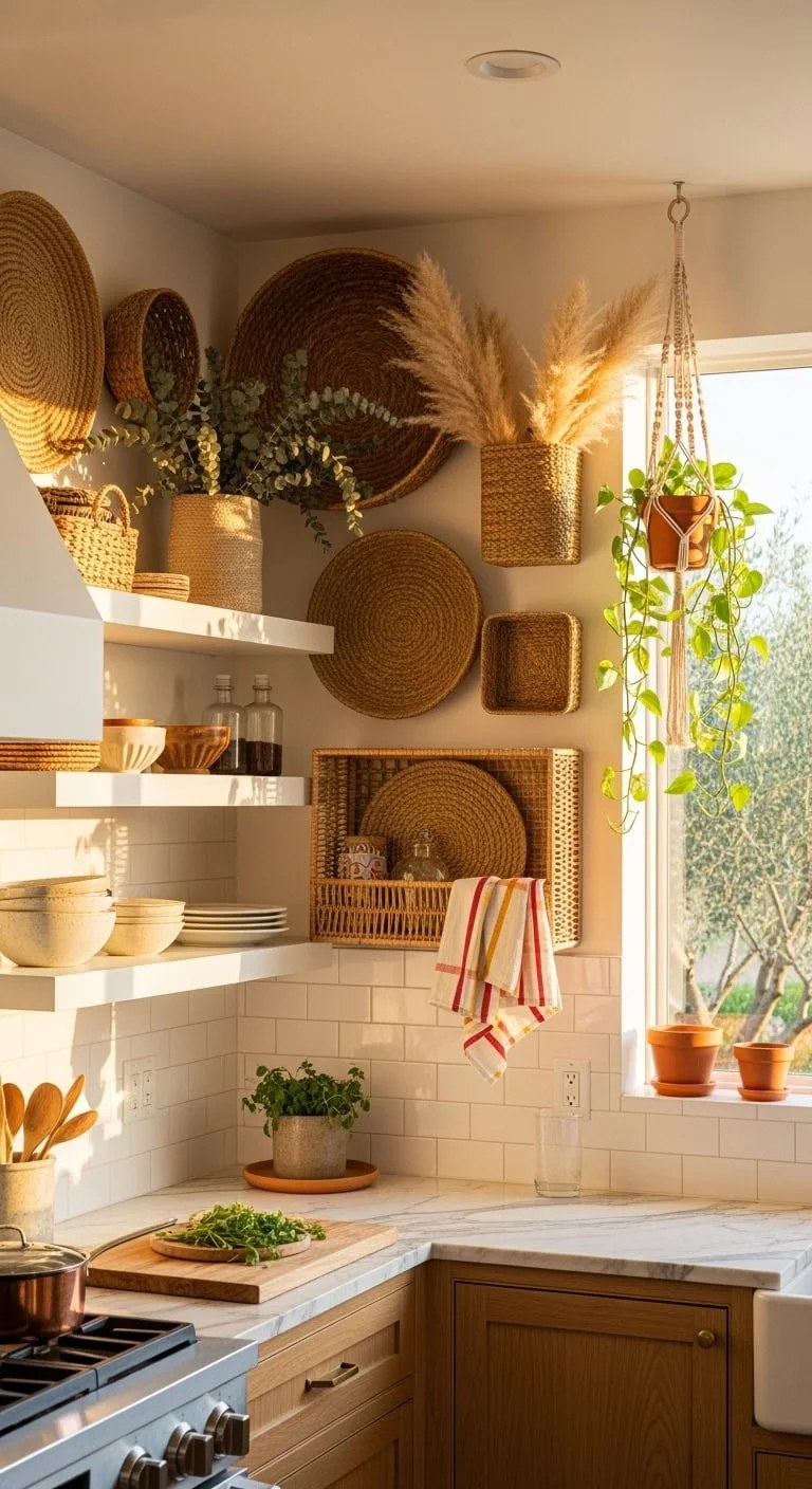 Close-up of vintage green cabinetry harmonizing with wood beams