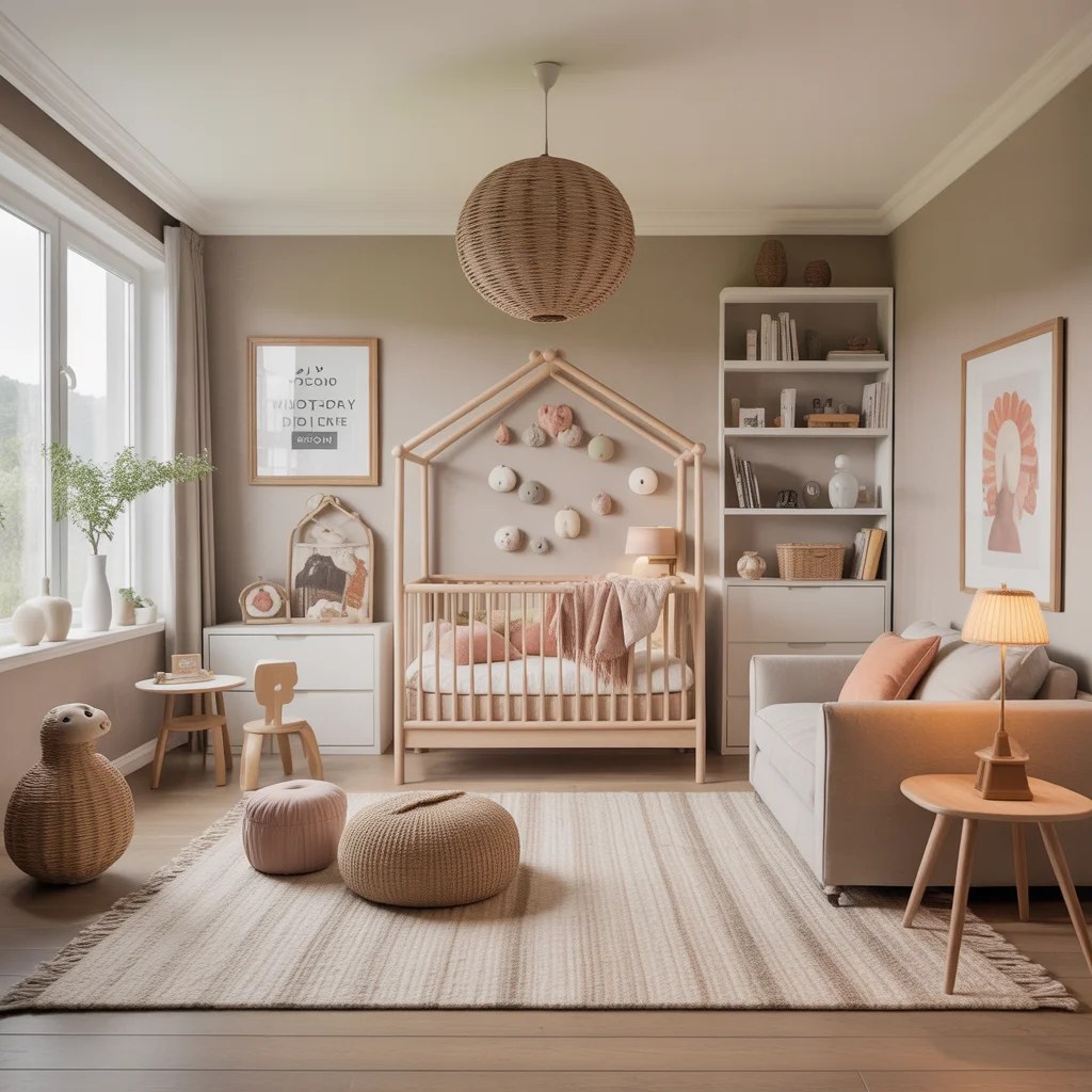 Teen bedroom retreat adorned with playful wall art.