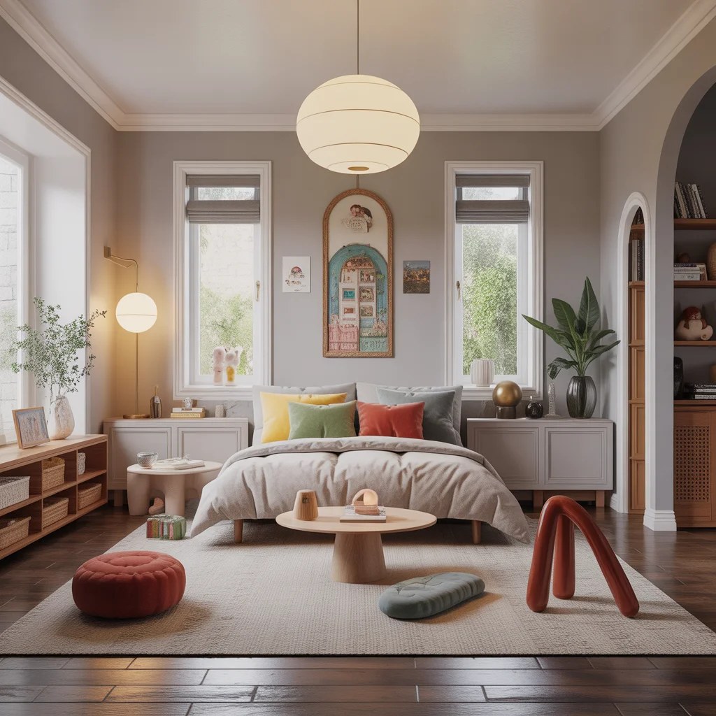 Indoor garden featuring whimsical plant pots.