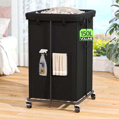 Compact washing machine setup in a small apartment laundry room