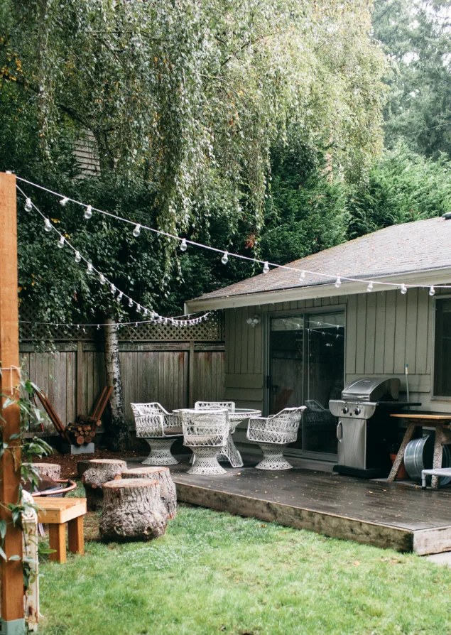 Colorful outdoor rugs enhancing bohemian backyard ideas aesthetic