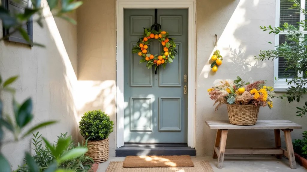 Colorful summer wreath ideas featuring vibrant wildflowers and greenery