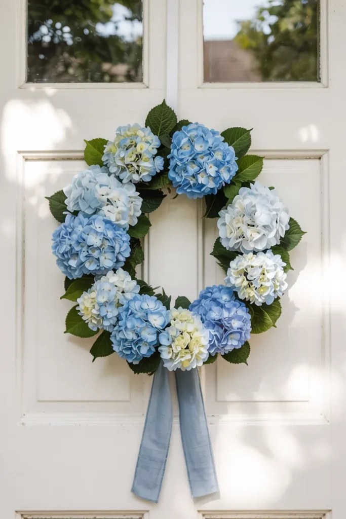 Lush summer wreath ideas featuring peonies and garden roses