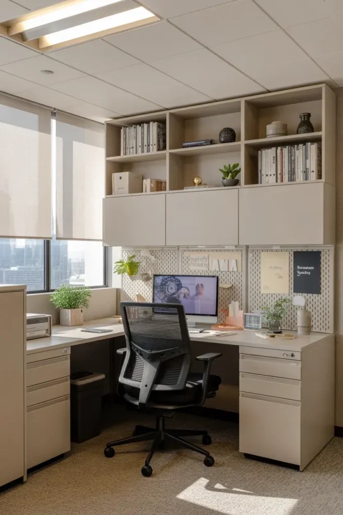 Cozy throw blanket adding warmth to a work desk area