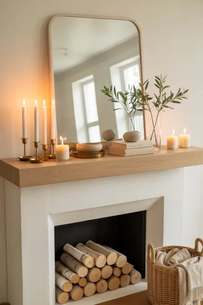 Dynamic summer mantel decor ideas utilizing mixed media and art