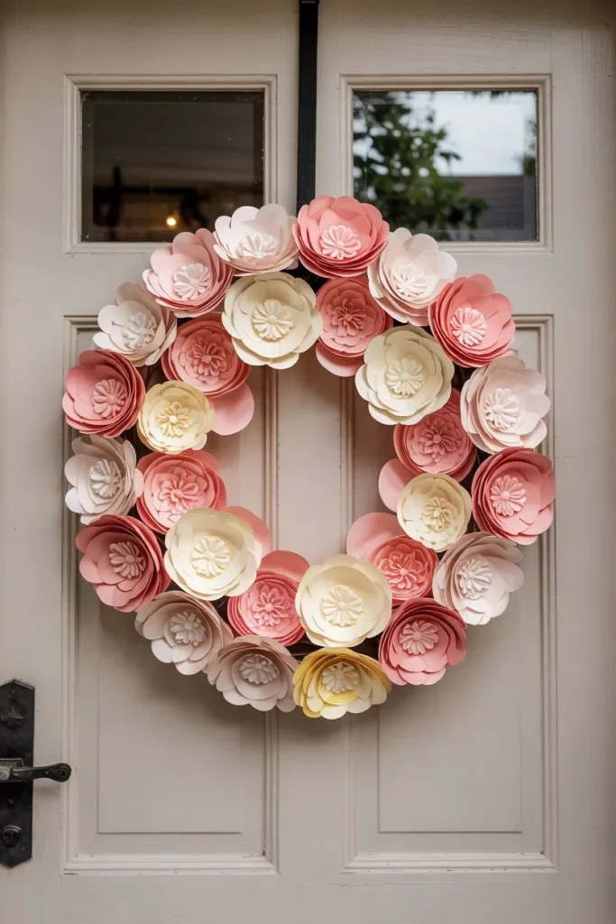 Seasonal spring wreath ideas depicting nature-inspired designs
