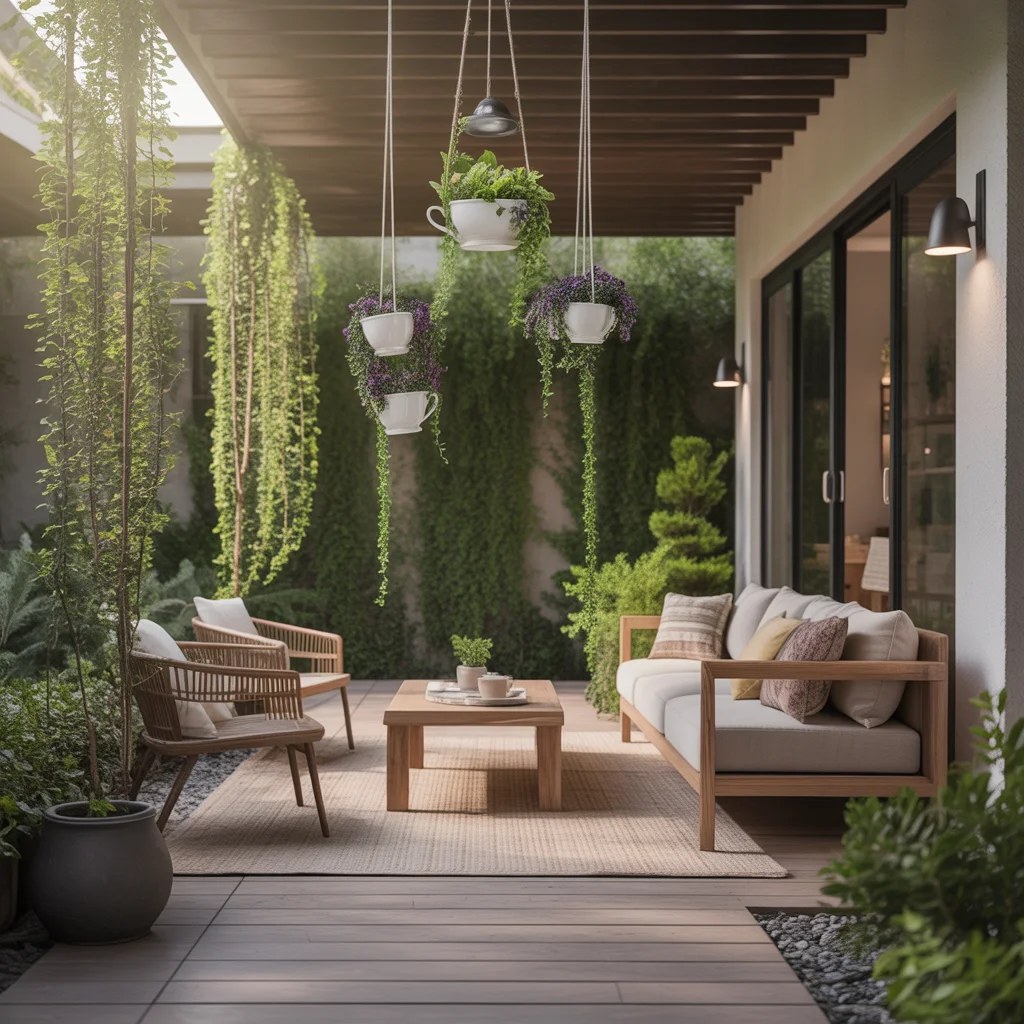 Nature-inspired earthy teacups filled with organic materials and plants.