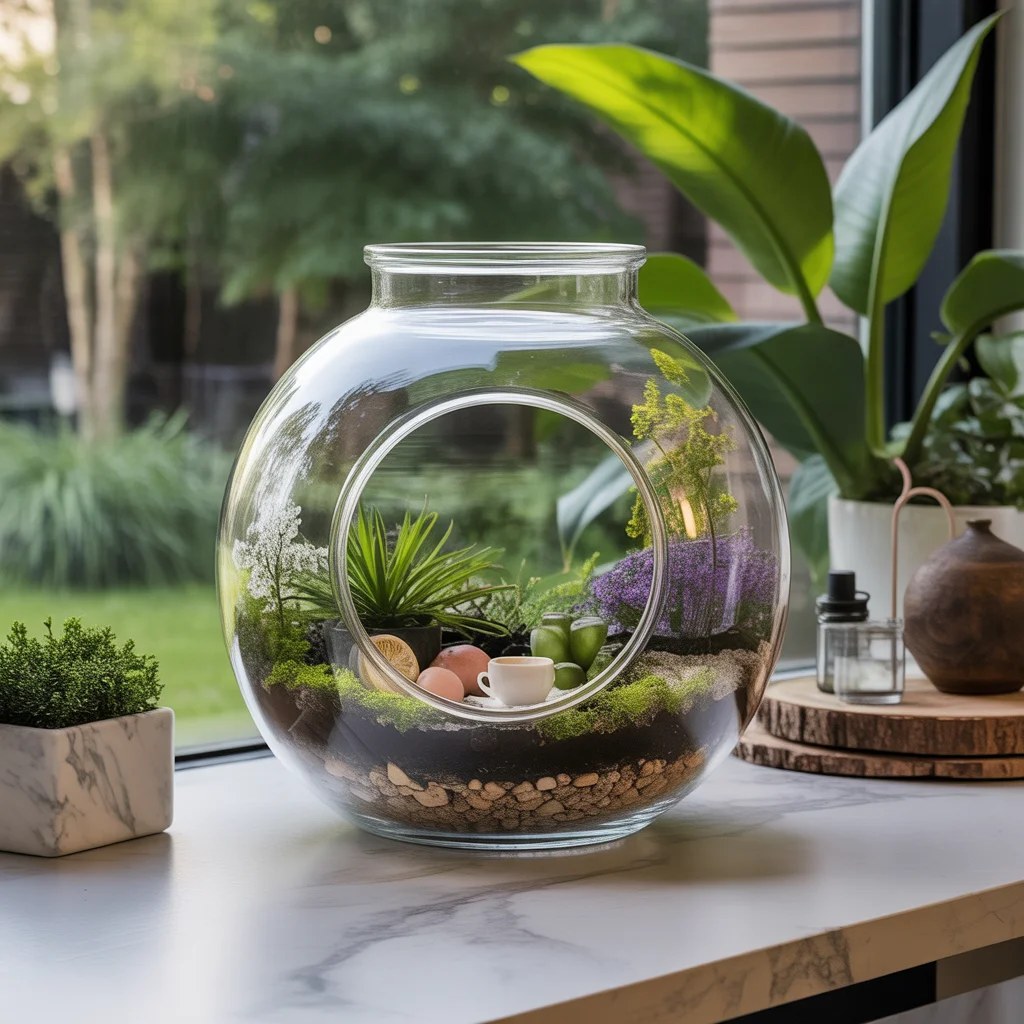 Calm and peace illustrated in a miniature zen garden setup.