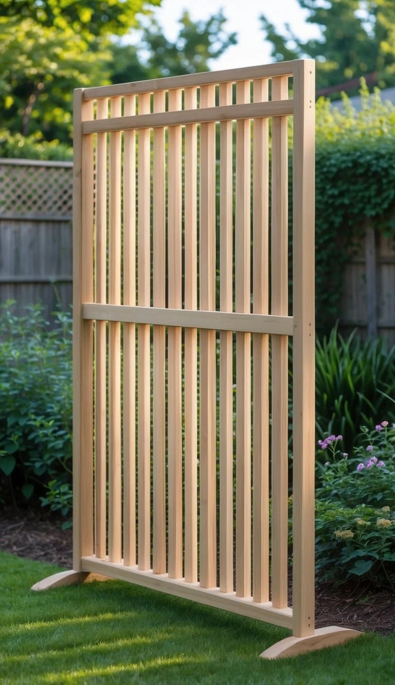 Natural willow fence adding organic texture to gardens.