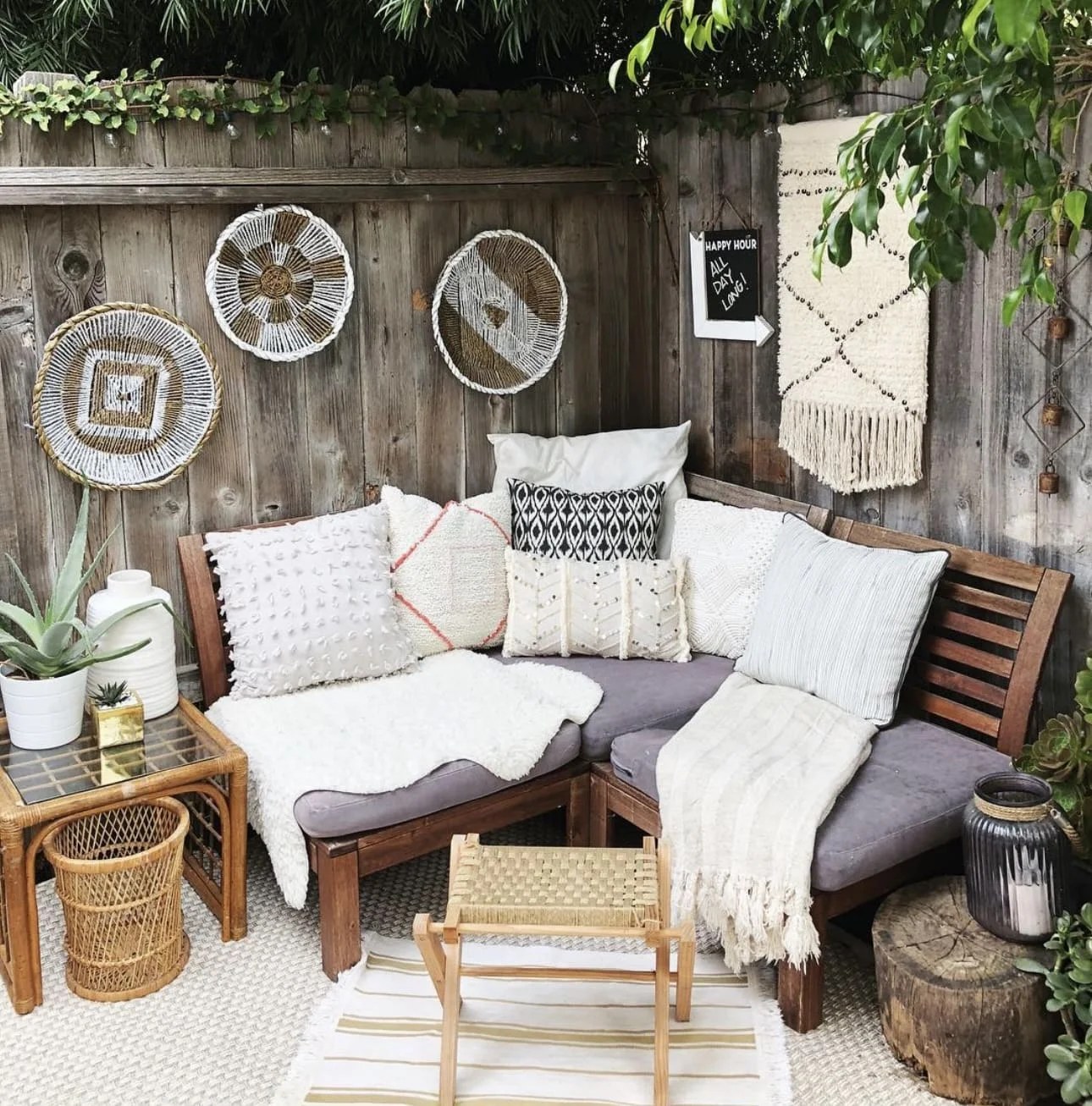 Charming outdoor picnic area under the sun