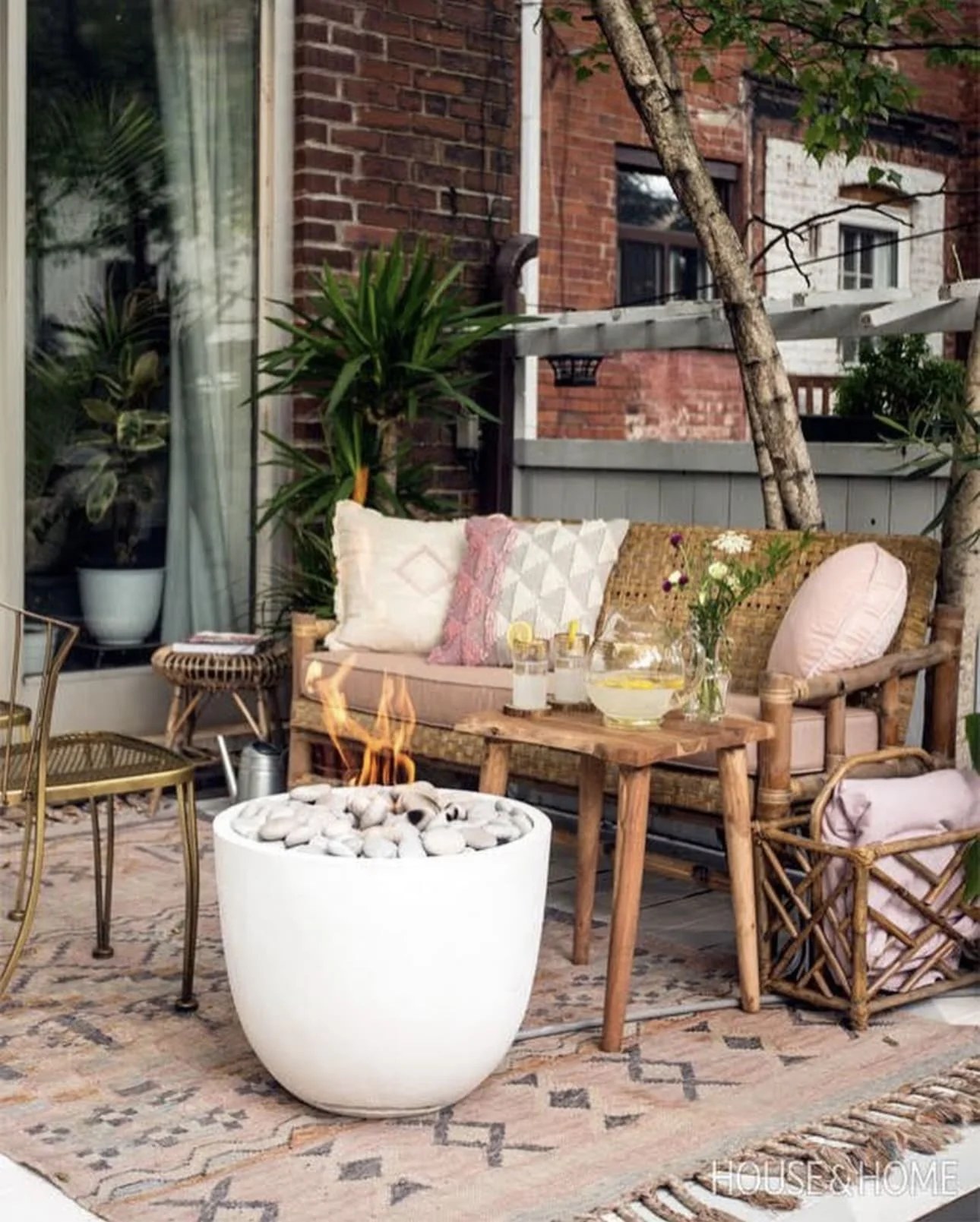 Perfect outdoor space with diverse plants and textures