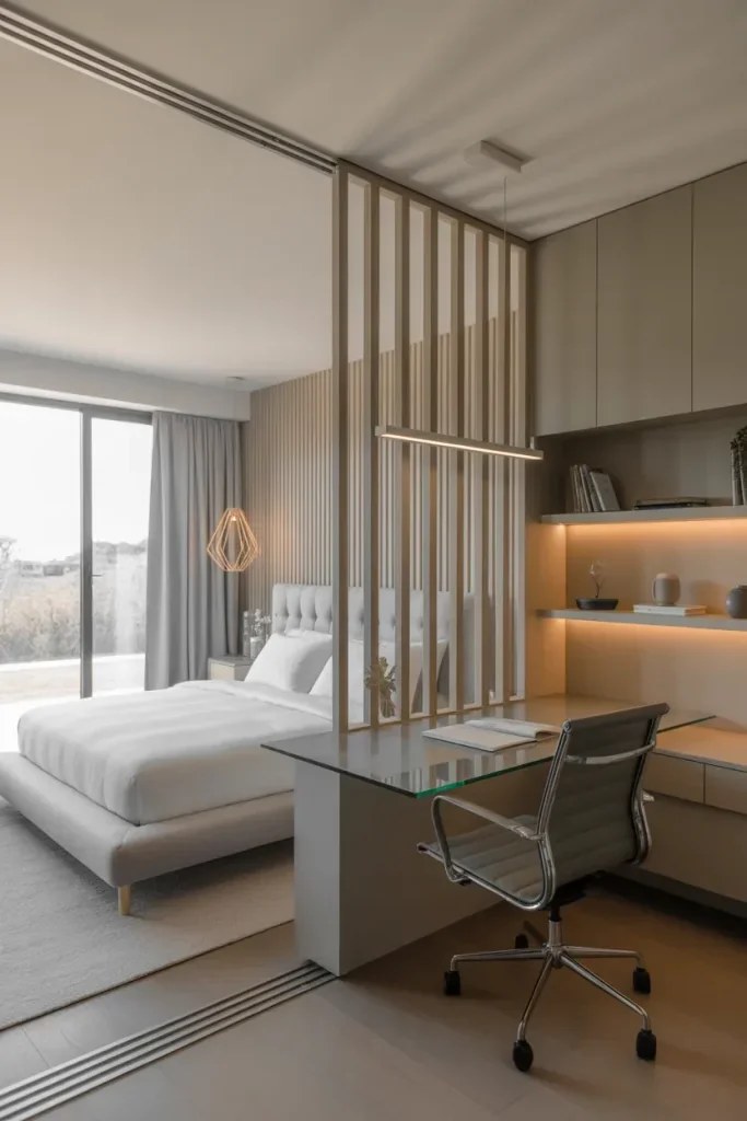 Zen-inspired bedroom focusing on minimal decor and peace.