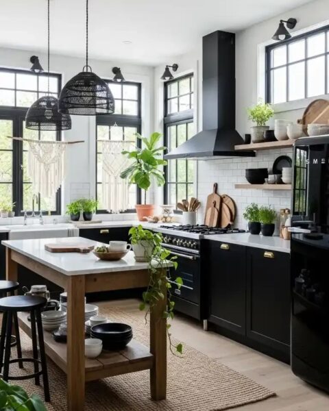 Transform Your Space: 15 Inspiring Black Kitchen Ideas for a Modern Look