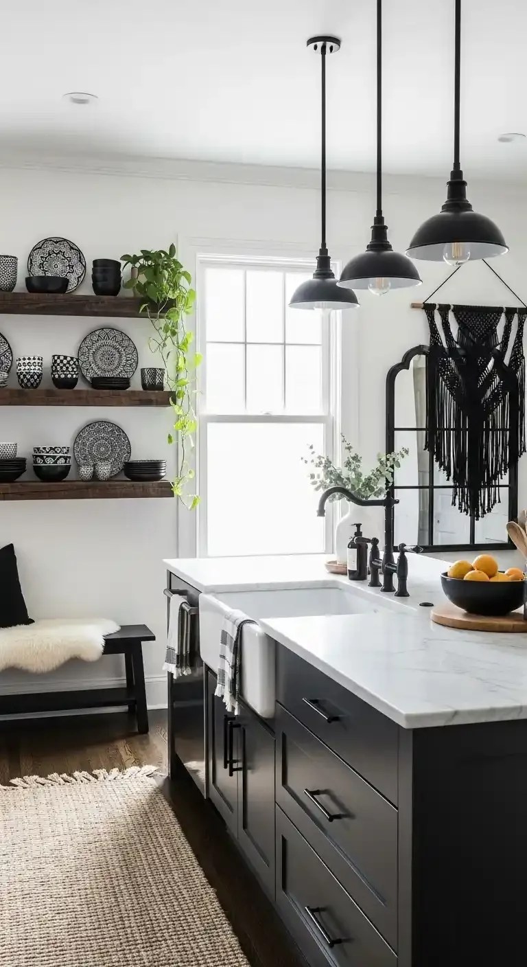 Sleek black appliances blending modern style.
