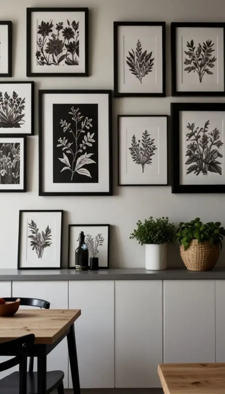 Elegant black backsplash enhancing kitchen depth.