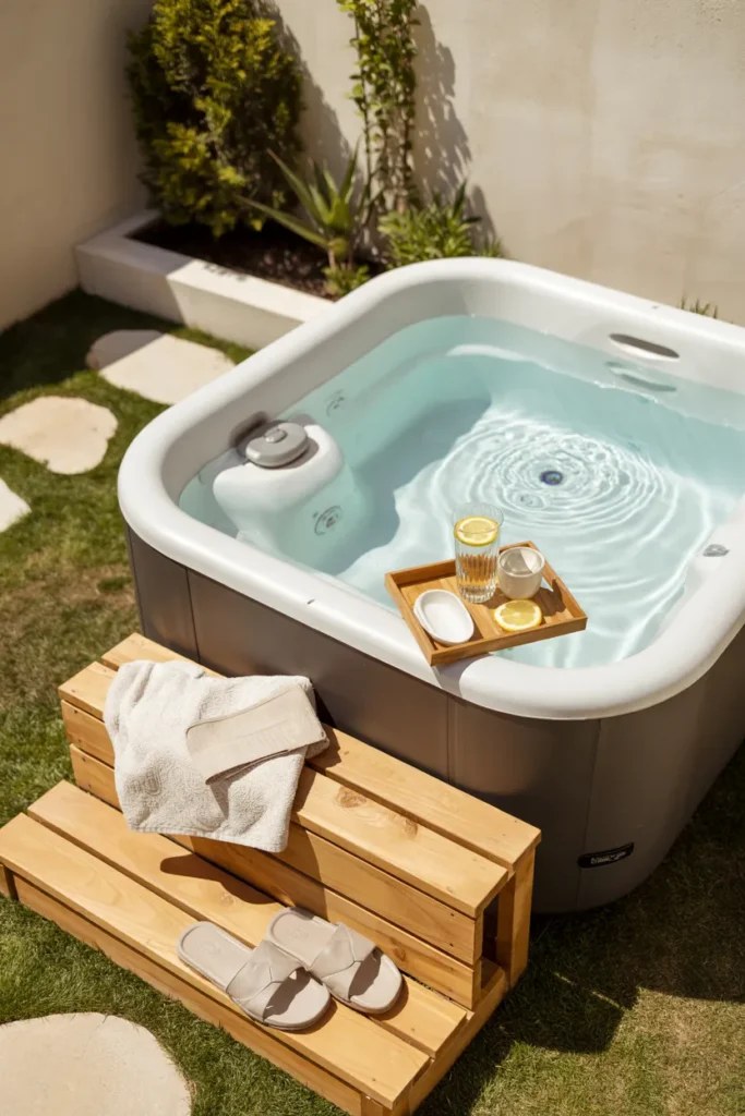 Sleek small plunge pool ideas complementing contemporary patio design